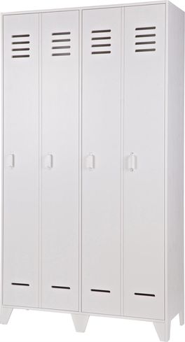 Woood Schrank Stijn Aufbewahrschrank Hoch Weiss Kiefer
